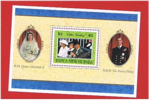 Papua New Guinea Golden Wedding Commemorative Stamp Set