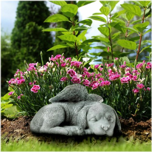 Angel Pup Memorial Statue with Wings - Cherished Resting Keepsake for Your Furry Friend