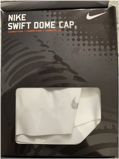 White Swift Silicone Swim Cap