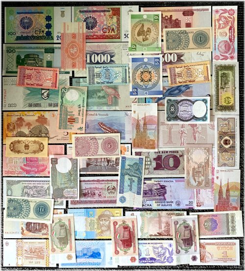 Global Banknote Collection - 50 Uncirculated Notes from Around the World