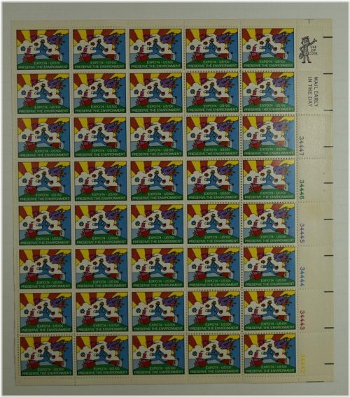Expo 74 Commemorative Stamp Sheet