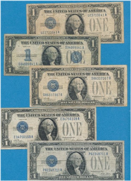 Vintage Blue Seal Silver Certificates