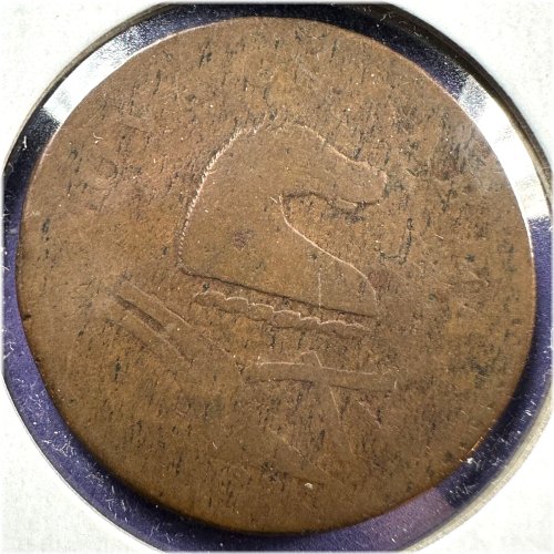 Camel Head & Shield 1787 New Jersey Copper Coin