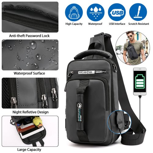 Explorer's Companion: Anti-theft USB Sling Bag