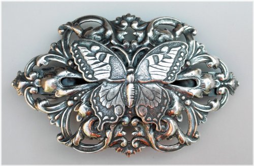 Silver Baroque Barrette