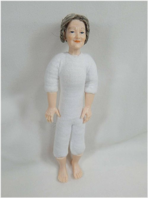 Miniature Nude Lady Doll with Wig by Heidi Ott