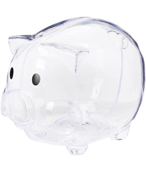 Clear Coin Keeper Piggy Bank