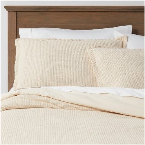 Waffle Weave Natural Duvet Set