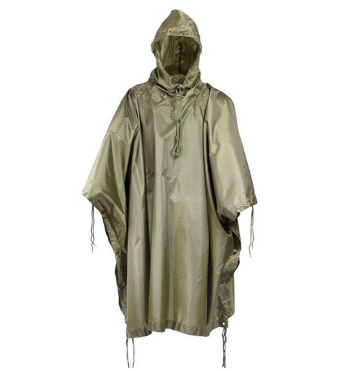 Green Ripstop Poncho Raincoat