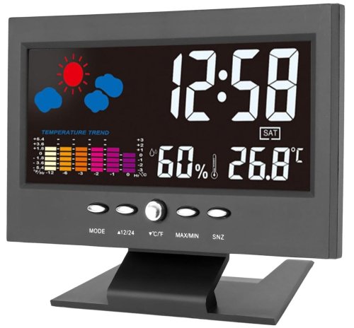 ChronoMate LED Clock with Weather and Hygrometer Display