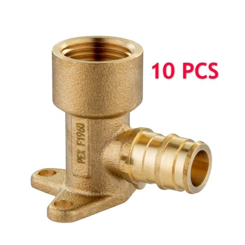 Brass Drop-ear Elbow Fittings (1/2" Female NPT) - Set of 10