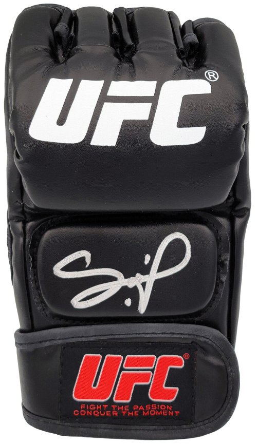 Silver Fist: Francis Ngannou's Autographed UFC Fight Glove