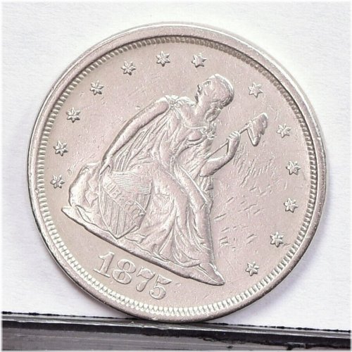 1875-S Twenty Cent Piece - AU Details, Cleaned & Damaged (#51281-L)
