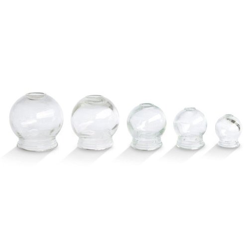 Glass Pressure Cups for Therapeutic Massage and Acupuncture