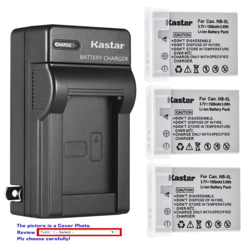 Canon NB-5L 5LH Travel Charger by Kastar