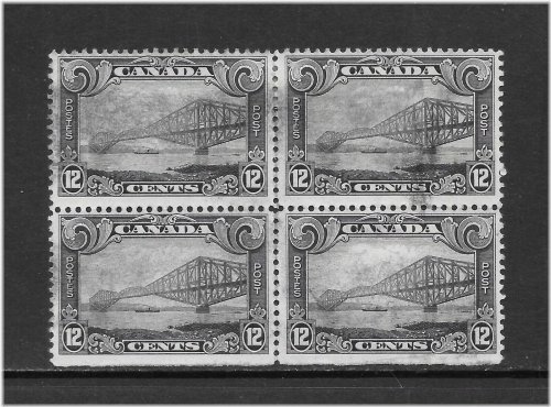 Vintage Quebec Bridge Stamp Block