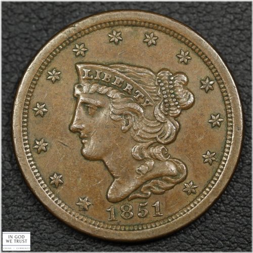 Copper Braided Lock Half Cent