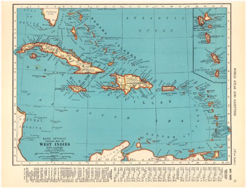 Caribbean Cartographic Relic - 1943 Edition