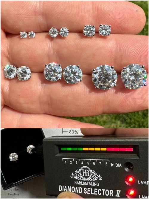 Moissanite Silver Stud Earrings