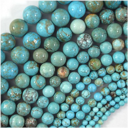 Matrix Blue Turquoise Round Beads