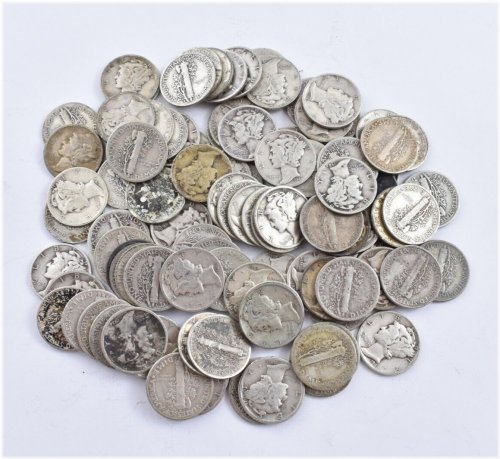 Full Date Mercury Silver Dime Collection - 50 Coin Roll