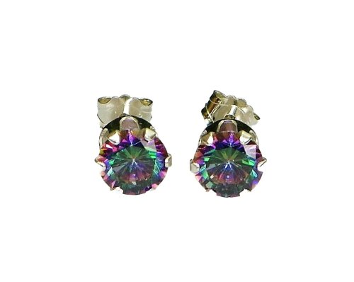 Prismatic Gemstone Stud Earrings