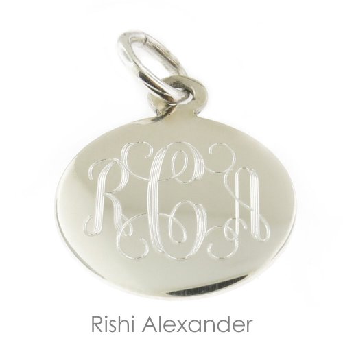 Customizable Sterling Silver Monogram Pendant