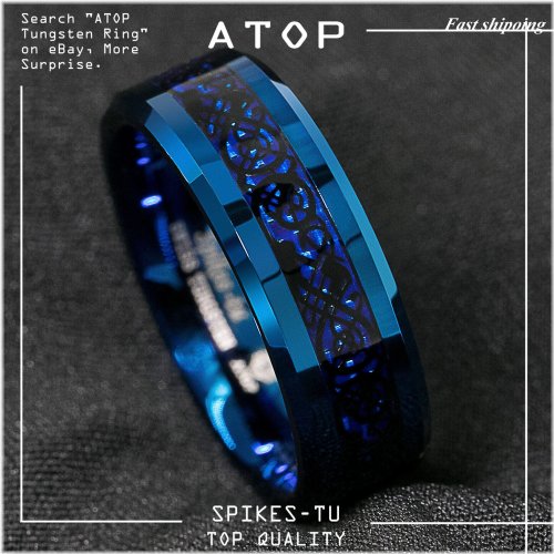 Slate Dragon Tungsten Ring