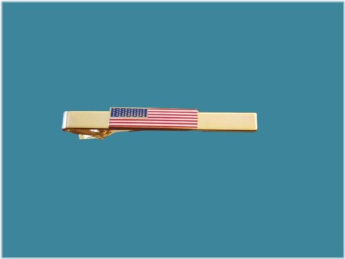 Patriotic Gold Tie Bar