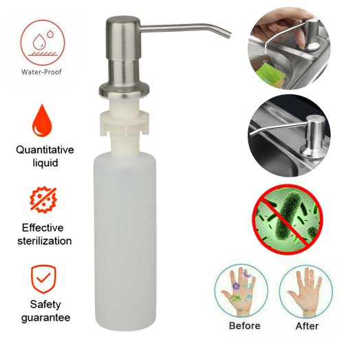 Stainless Steel Liquid Pump Bottle for Hands and Bath