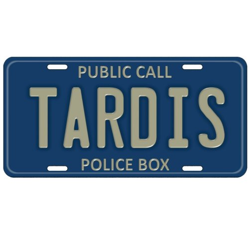 Time and Space License Plate