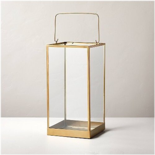 Square Lantern Brass