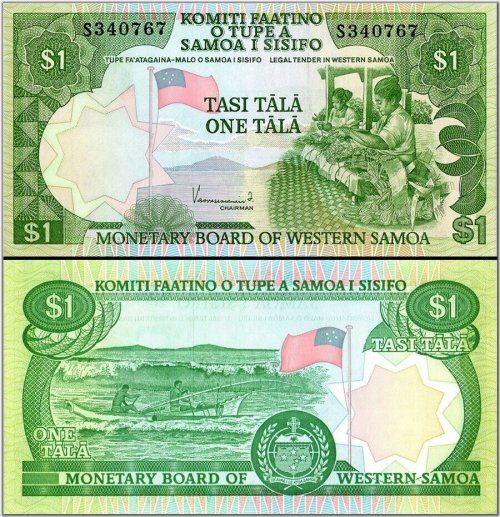 Samoan Tala Banknote - Modern Reprint, 2000 ND, UNC, Prefix S