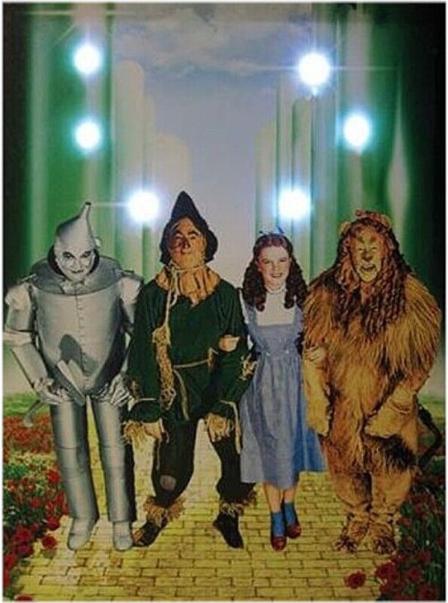 Friends on the Yellow Brick Road Lighted Canvas Wall Art