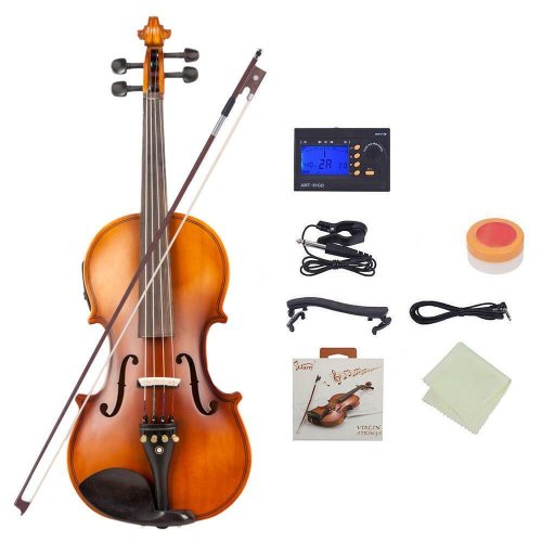 Matte Acoustic Violin Set with EQ and Hard Case