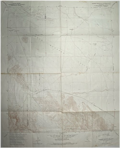 Antique California Topographic Map - Borrego Mountain SE Quadrangle, 1958