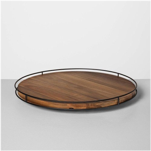 Rotating Wood and Metal Tray