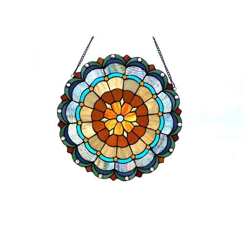 Tiffany Rainbow Round Window Panel