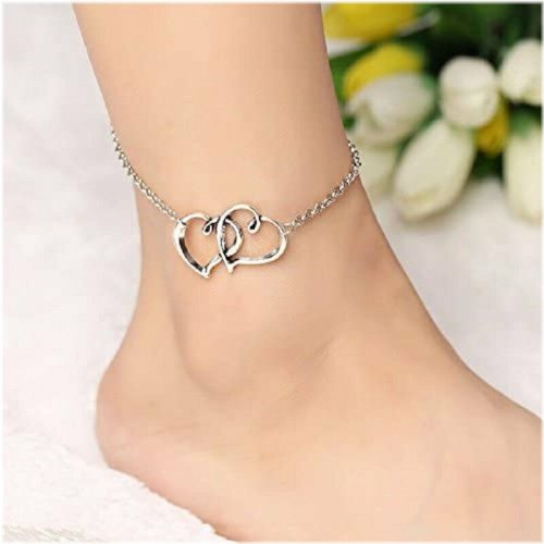 Heart Arrow Stainless Steel Anklet for Women