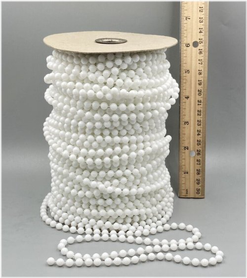 Vintage White Beaded Ball Crafting Chain