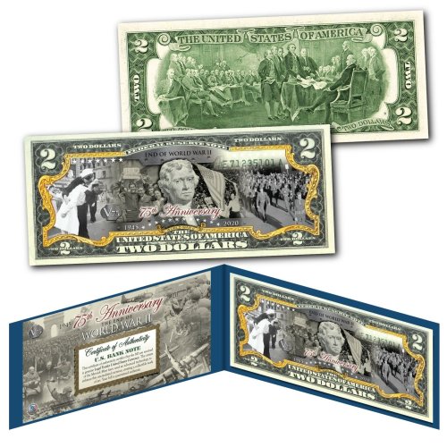 Commemorative WWII V75 $2 U.S. Bill