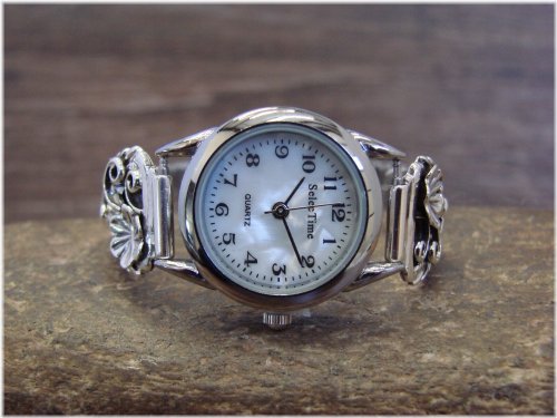 Desert Bloom Silver Watch by Harry Yazzie