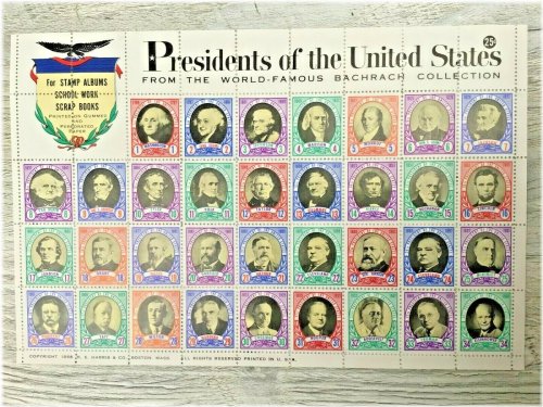 Bachrach's Presidential Stamp Sheet Collection