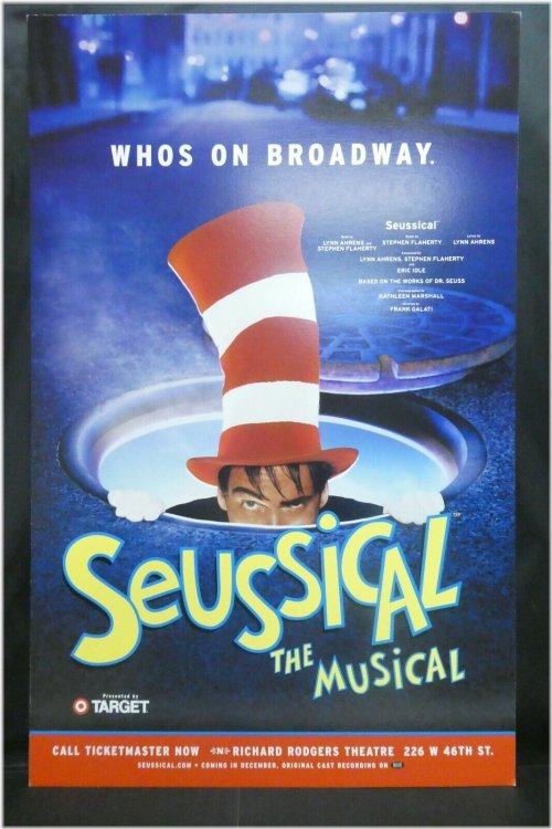 Seussical Broadway Window Card Poster