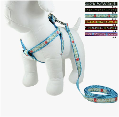 Pet Control Kit: Adjustable Nylon Harness with Leash Set (Small)