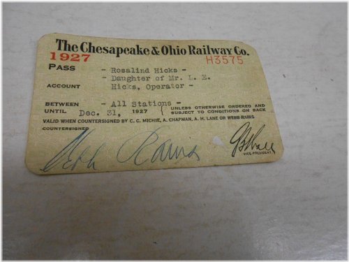 Heritage Pass: Chesapeake & Ohio Railroad - 1927