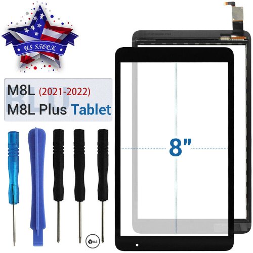 8-Inch Touch Screen Glass Replacement for BLU M8L/M8L Plus Tablet