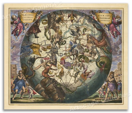 Harmonious Stellar Chart - Southern Hemisphere (1660)