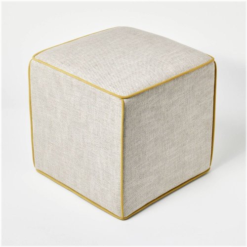 Golden Piped Square Seating Cube