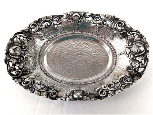 Javanese Lotus Silver Tray